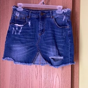 Blue Jean Mini Skirt